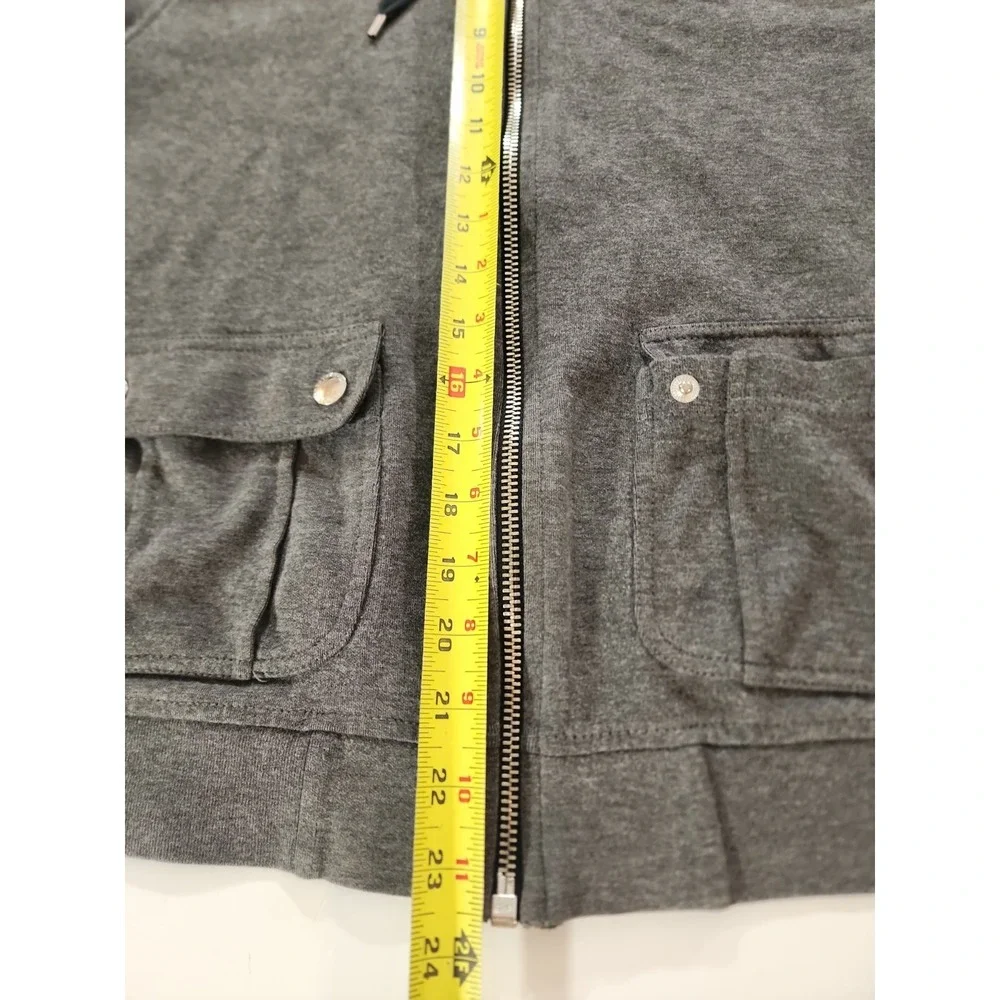Lauren Ralph Lauren Jacket Womens Sz Medium Black Full Zip Utility Cargo Pockets